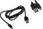 Дата-кабель Smartbuy USB - micro USB, нейлон, длина 1,2 м, черный (iK-12n black)/500
