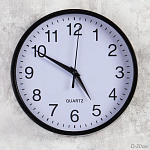 Часы настенные 20 см черные / 530C-1