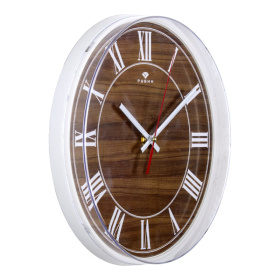 Часы 2524-145 корпус белый "Структура дерева"