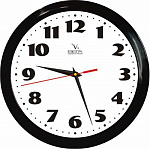 Часы П1-6/6-45 черные с белым циферблатом