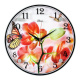 Часы 3030-1103 стекло "Коралловая орхидея и бабочка" 