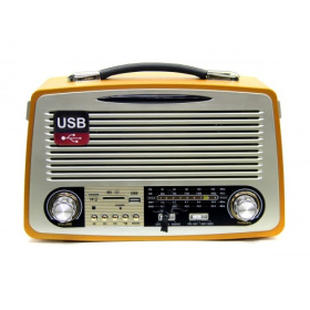 Радиоприемник Ретро KEMAI MD-1700BT+Bluetooth+USB+SD+аккумулятор