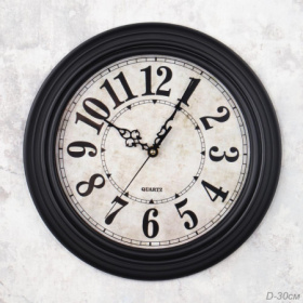 Часы WS-8114A диаметр 30см, корпус черный