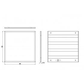 Светильник с БАП ЭРА SPO-6-36-4K-P-Aс 595x595x19 36Вт 4000К IP40 призма
