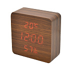 Часы эл. VST872S-3 крас.цифры (ТЕМНО-коричневый)