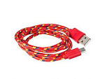 Дата-кабель Smartbuy USB - micro USB, нейлон, длина 1,2 м, красный (iK-12n red)