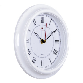 Часы 2121-306W корпус белый "Классика с римскими цифрами"