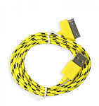 Дата-кабель Smartbuy USB - 30-pin для Apple, нейлон, длина 1,2 м, желтый (iK-412n yellow)