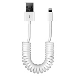 *Дата-кабель Smartbuy USB - 8-pin для Apple, спиральный, длина 1,0 м, белый iK-512sp white н/н 57776