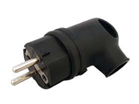 Вилка угловая каучук с ушком 2Р+Е 16А 250В IP44 VKL electric
