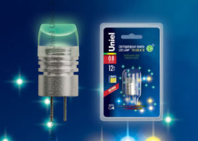 * Светодиод.лампа .LED-JC-12/0.8W/GREEN/G4Uniel Распродажа
