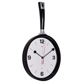 Часы 2543-008 корпус черный "Сковорода"