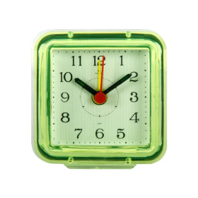 Будильник В1-018 корпус зелёный "Классика в полоску"