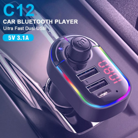 FM-Модулятор TDS TS-CAF12 RGB Bluetooth