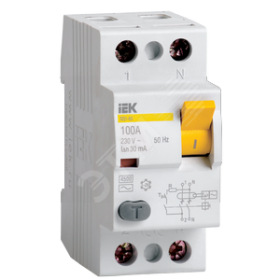 Выключатель диф ав.2п ВД1-63 32А 30мА (УЗО)