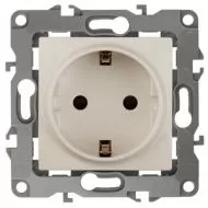 12-02 Розетка ЭРА, 12-2101-02, с заземл., слоновая кость
