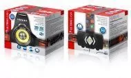 Ultraflash E1335 (фонарь налоб акк 3,7В, черный, 2LED, 4 Ватт, фокус, 2 ак 4 реж, метал, бокс)