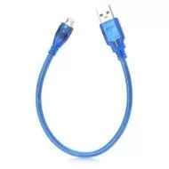 Переходник USB Орбита BS-421 прозрачный (штекер USB - штекер microUSB) 30см
